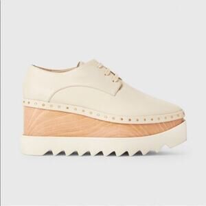 New Stella McCartney Elyse Ivory Vegan 80mmPlatform Shoes Size 40 / US 10